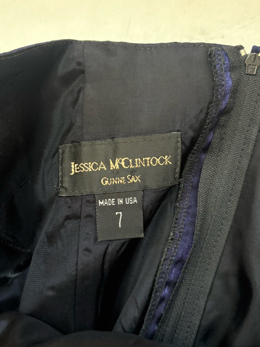 Jessica McClintok For Gunne Sax Size 7 Purple Velour Maxi Dress Whimsigoth - Picture 4 of 5